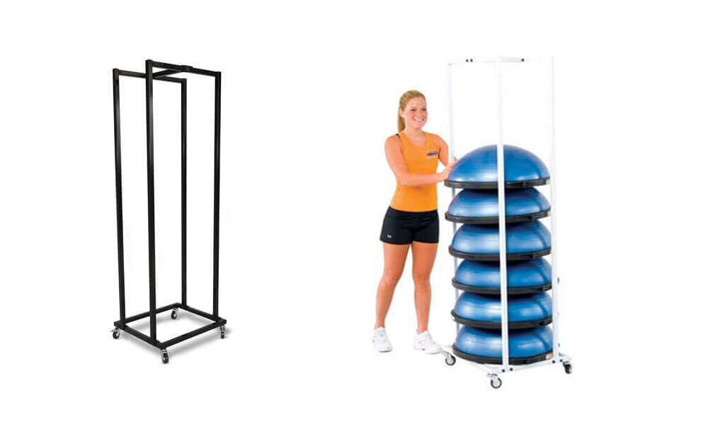 small storage rack for Bosu