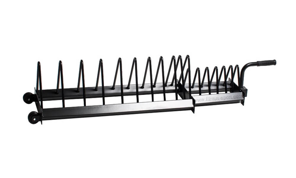 Bumper Plate Rack with Transport Wheels