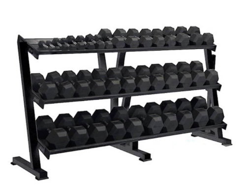 Commercial Grade 3 Tier Dumbbell Rack