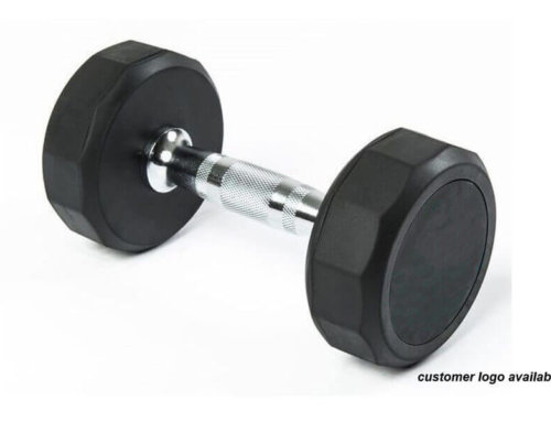 12-Sided Rubber Encased Dumbbell